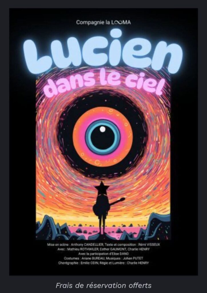 Affiche de la pièce Lucien dans le ciel de la Compagnie Looma - Cie Mouvementé Danse !